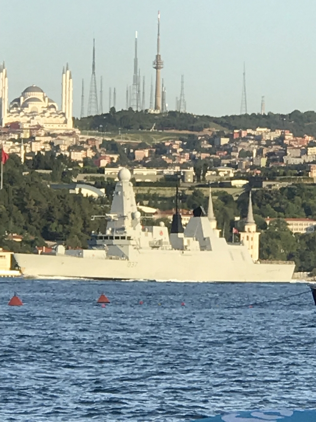 HMS Duncan in Istanbul photo by Scott Sibbald